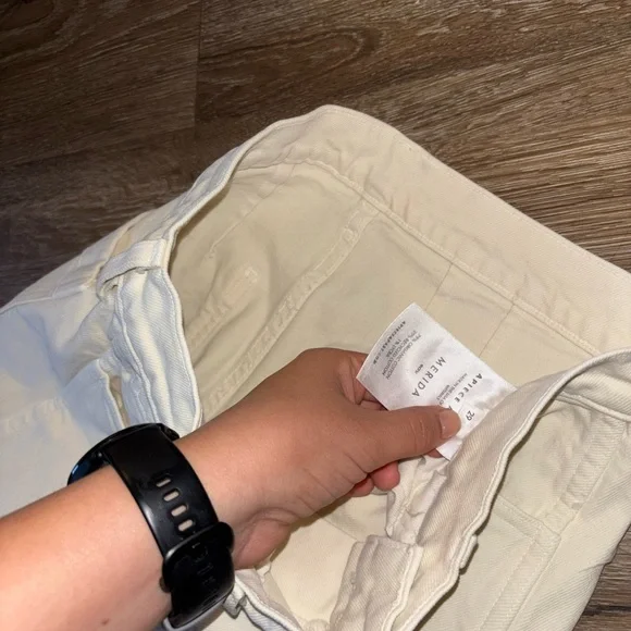 APiece Apart Merida Cream High Rise Wide Leg Jeans Size 29